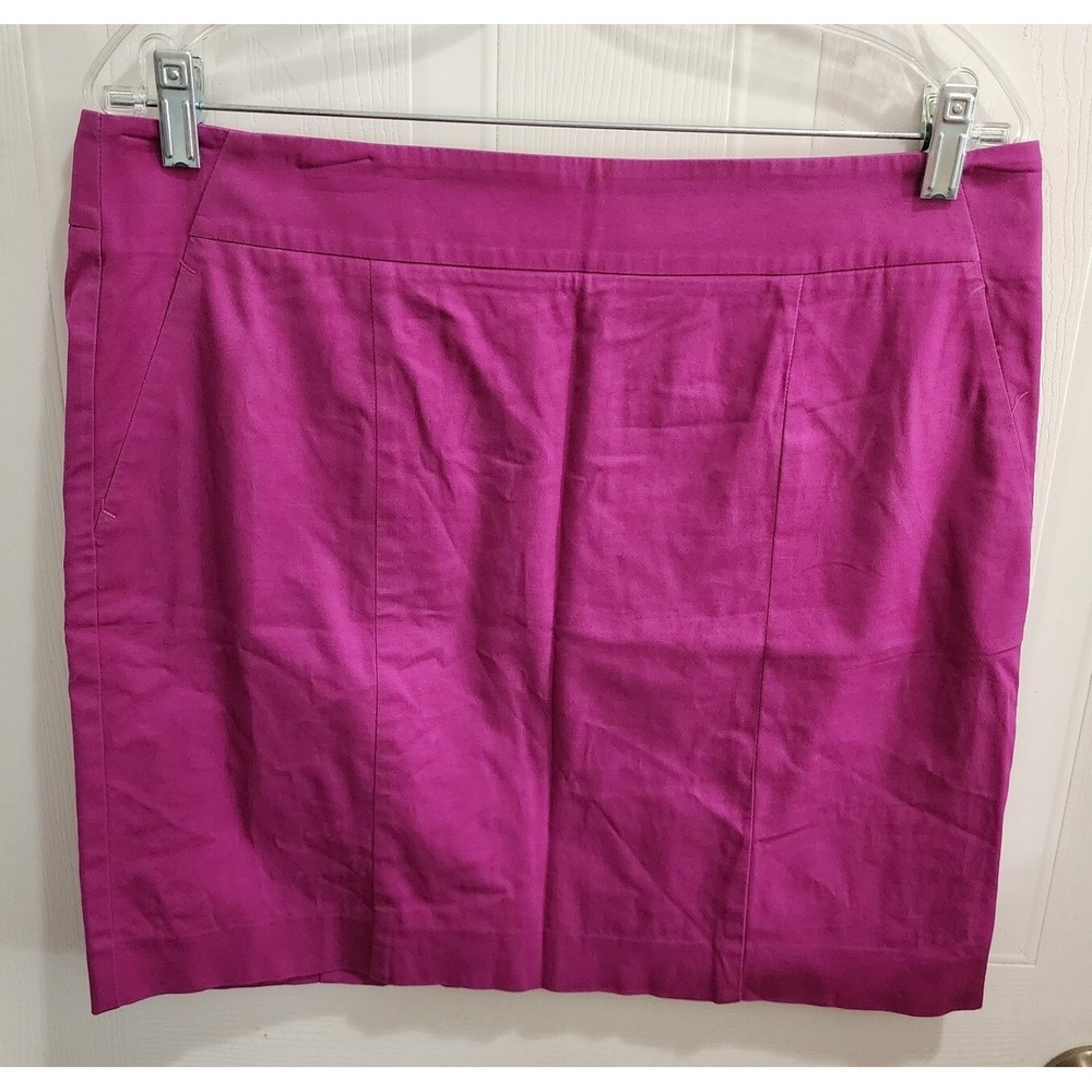 Ann Taylor‎ Madison Skirt Mini Stretch Business Casual Women's Sz 10 Pink/Purple